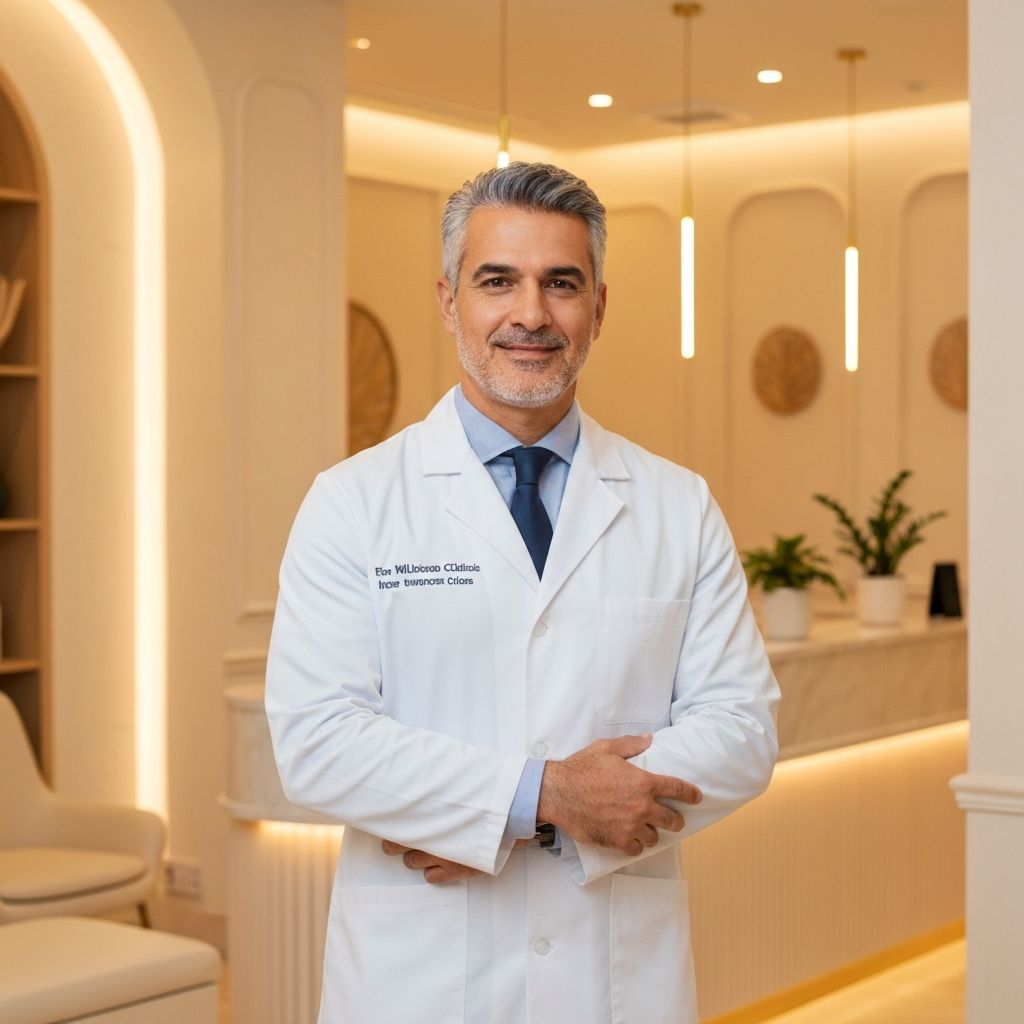 A healthcare provider in a modern wellness clinic